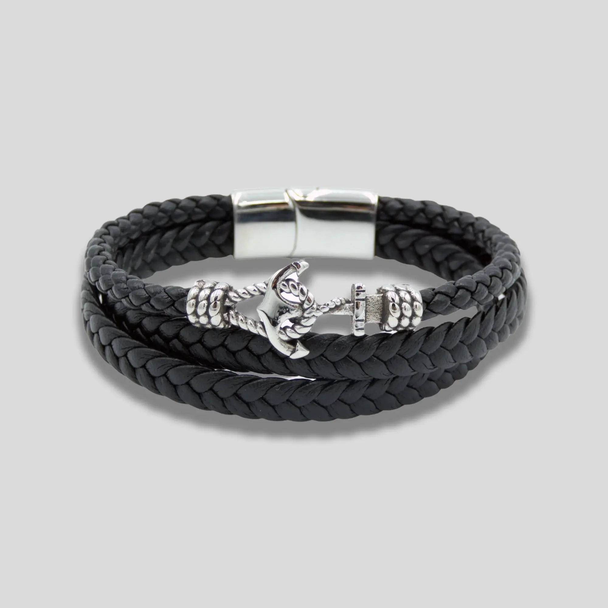 Anchor & Hook Multi-Layer Leather Bracelet Glen Ogal