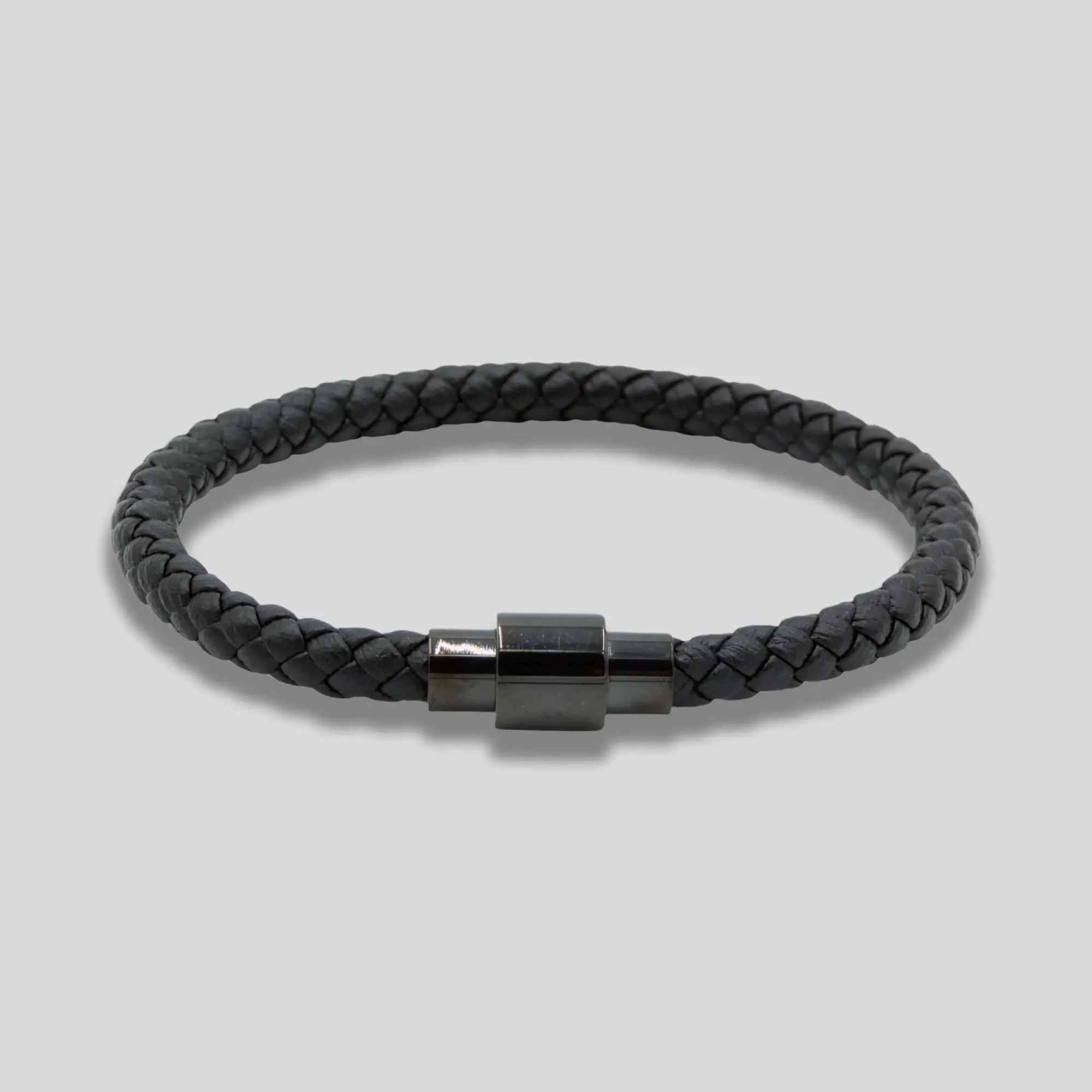 Black Genuine Leather Bracelet Glen Ogal
