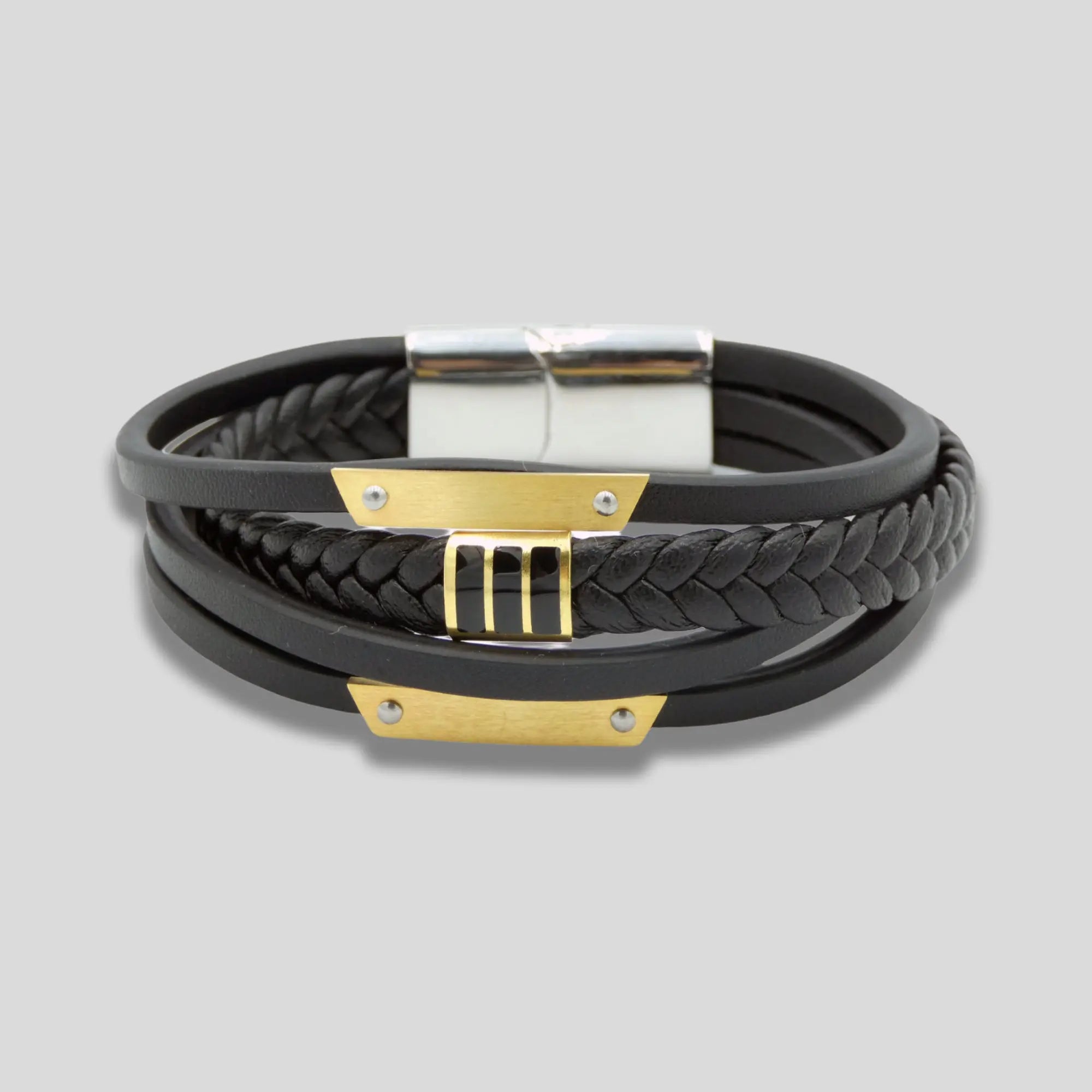 Black & Gold Plated Men's Bracelet - Glen Ogal