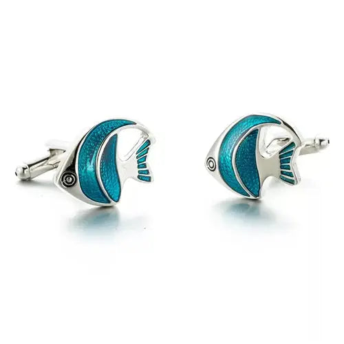Blue Fish Cufflinks Glen Ogal