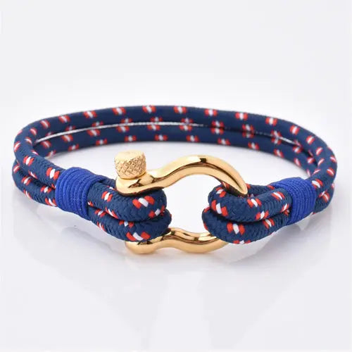 Blue Nylon Rope with Gold Shackle Glen Ogal