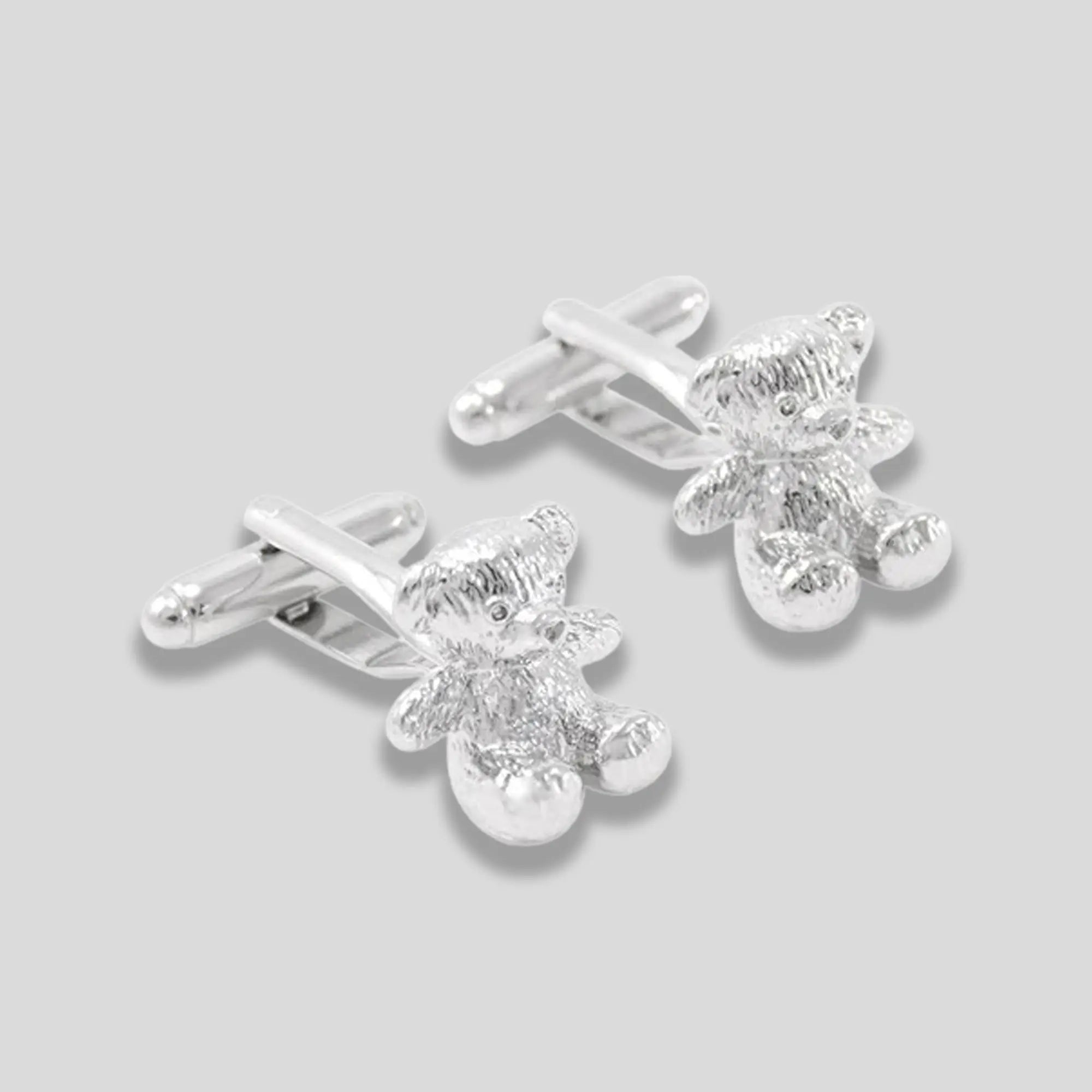 Cute Teddy Bear Cufflinks Silver Glen Ogal