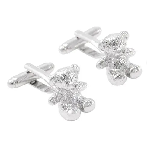 Cute Teddy Bear Cufflinks Silver Glen Ogal