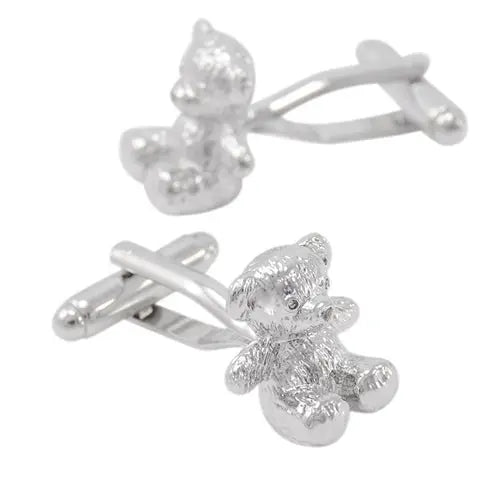 Cute Teddy Bear Cufflinks Silver Glen Ogal