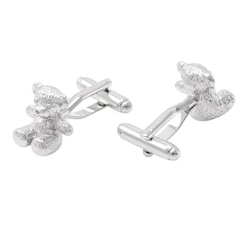 Cute Teddy Bear Cufflinks Silver Glen Ogal