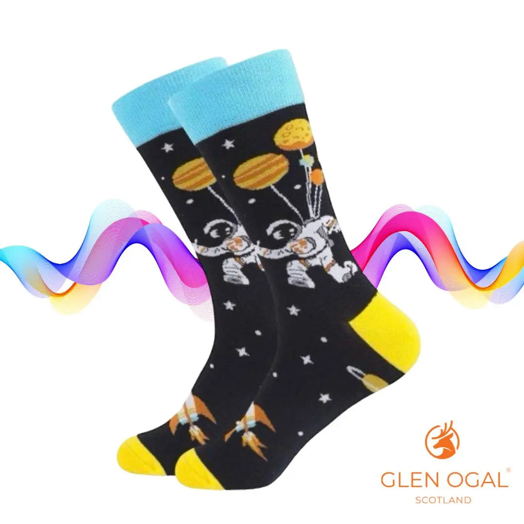 Fun Space Man Bamboo Socks Glen Ogal