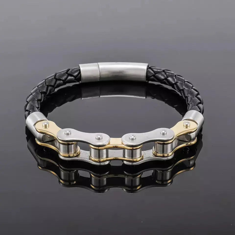 Gold Bike Chain Bracelet Glen Ogal