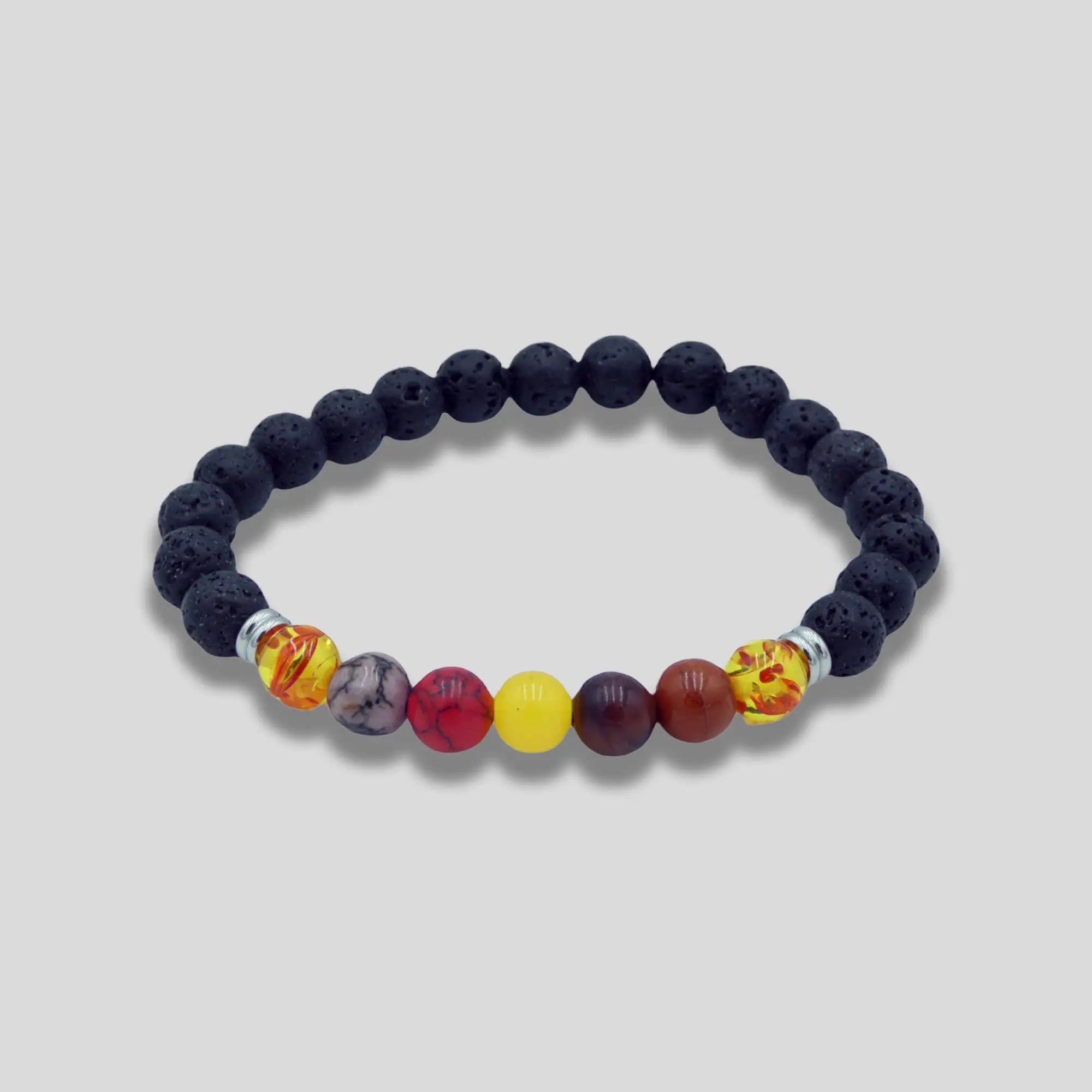 Lava Stone Chakra Bead Bracelet Glen Ogal