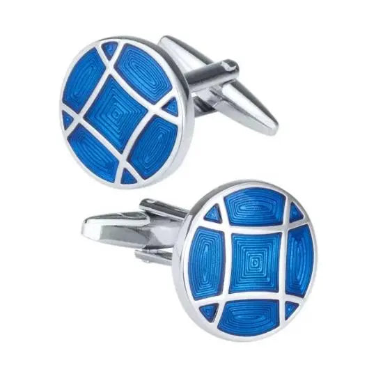 Luxury Blue Enamel Cufflinks Glen Ogal