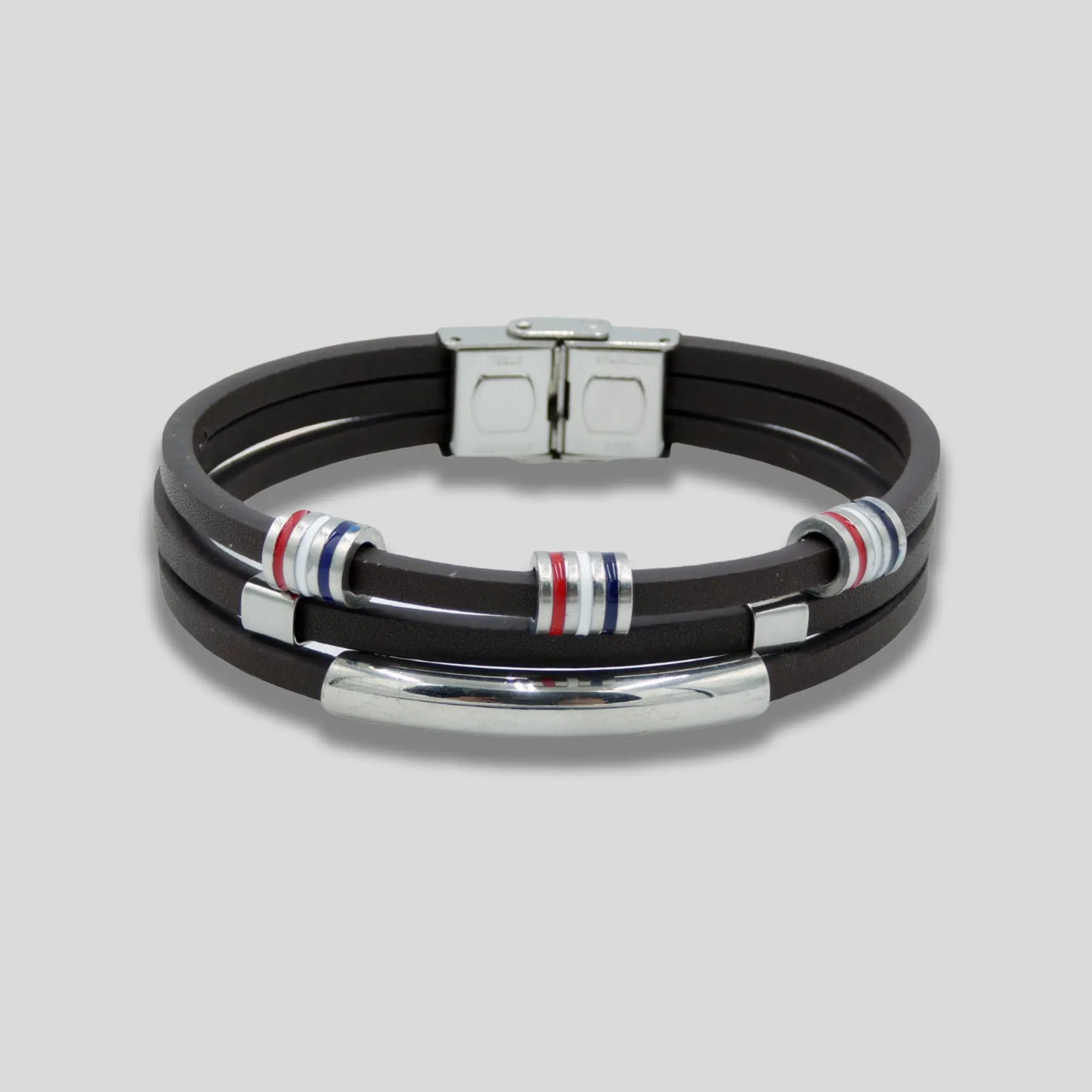 Multi Layer Brown Leather Bracelet - Glen Ogal