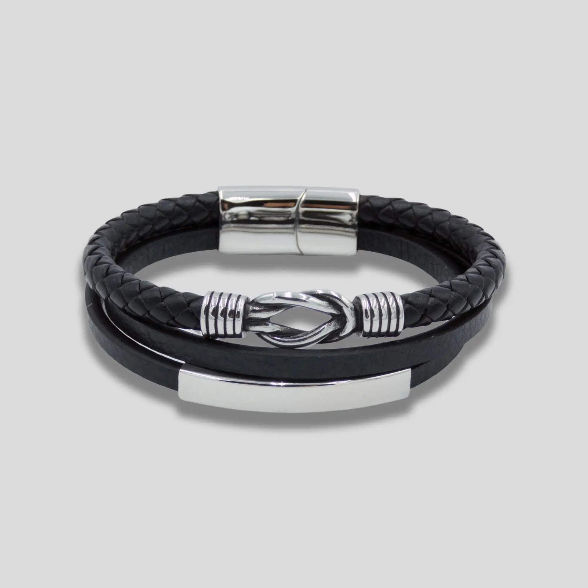 Multi Layer Knot Leather Bracelet Glen Ogal
