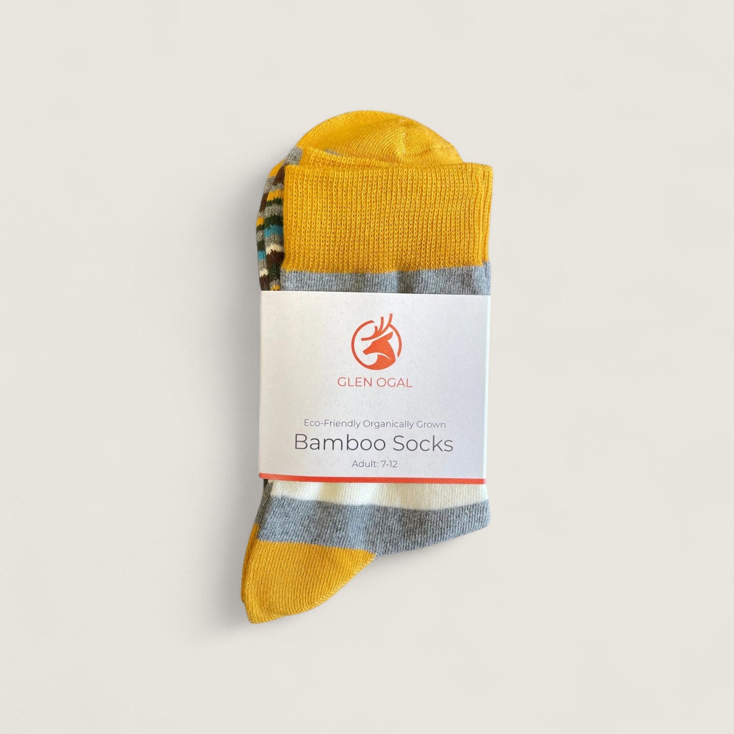 Mustard Stripe Bamboo Socks
