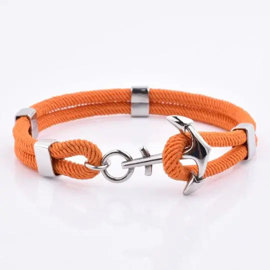 Orange Nylon Anchor Bracelets Glen Ogal