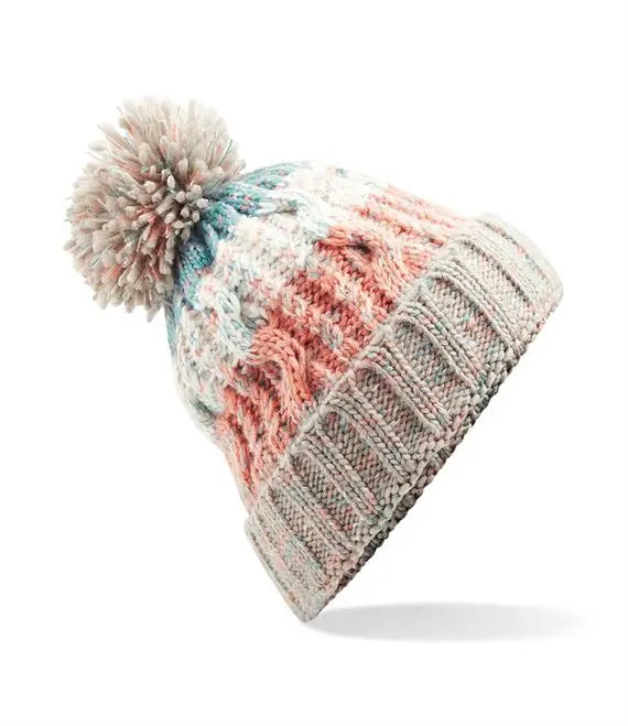 Peach Slush Knitted Beanie Hat - Glen Ogal