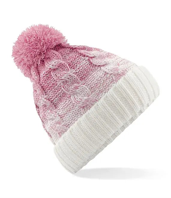 Pink Knitted Beanie Hat - Glen Ogal