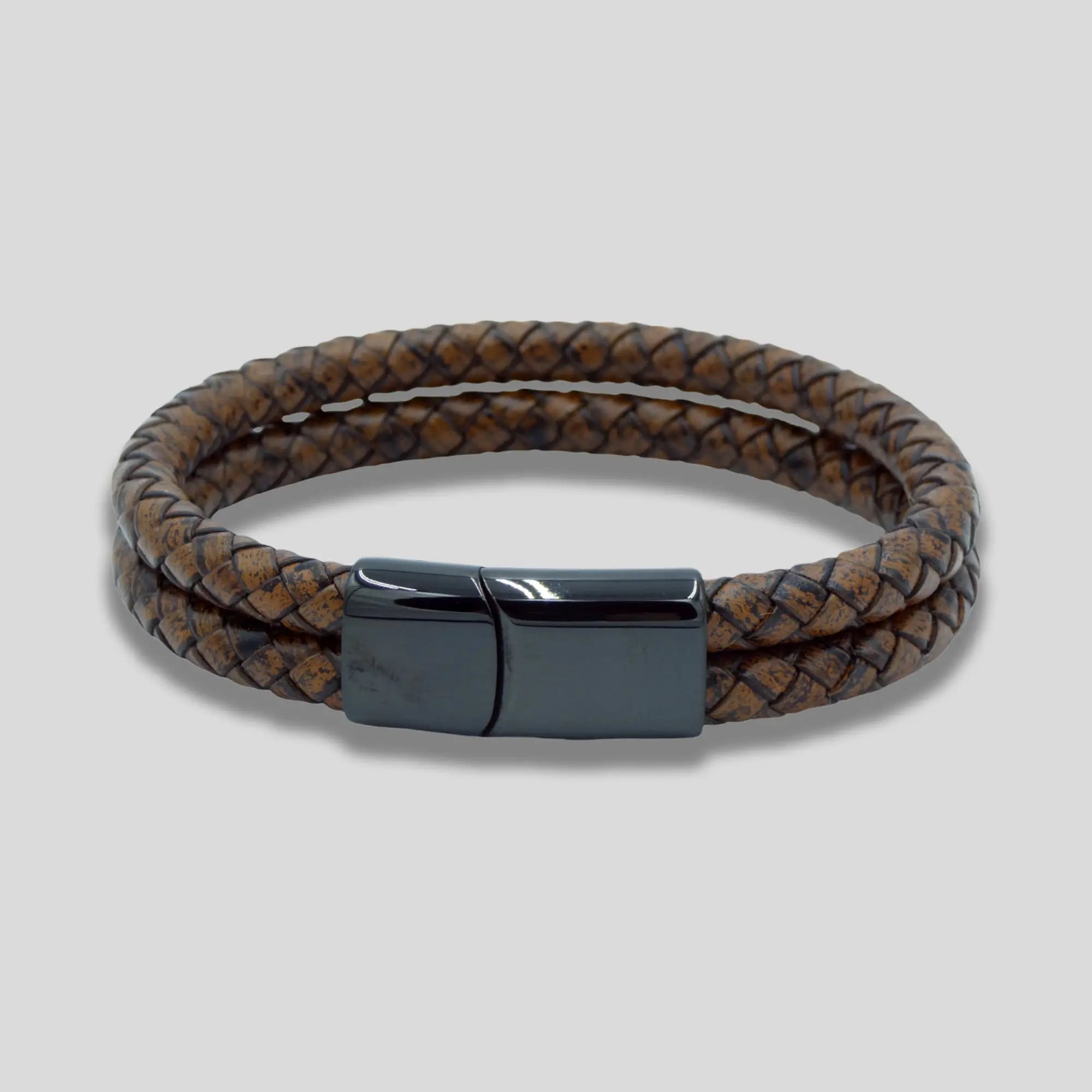 Retro Brown Double Braided Bracelet Glen Ogal