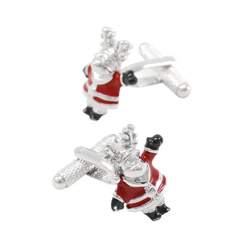 Santa With Antlers Cufflinks Glen Ogal