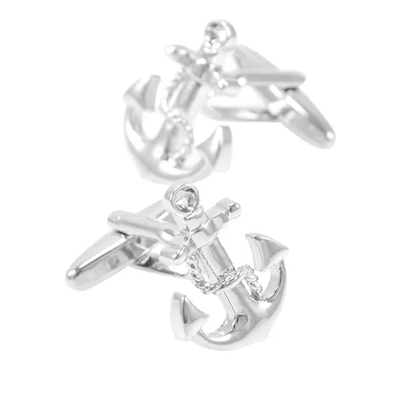 Silver Anchor Cufflinks Glen Ogal
