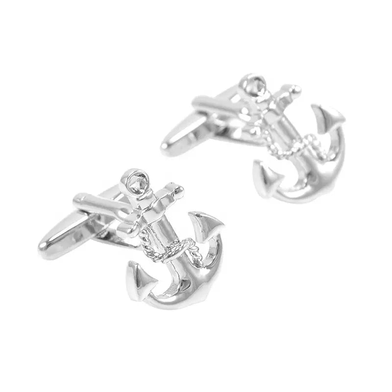 Silver Anchor Cufflinks Glen Ogal