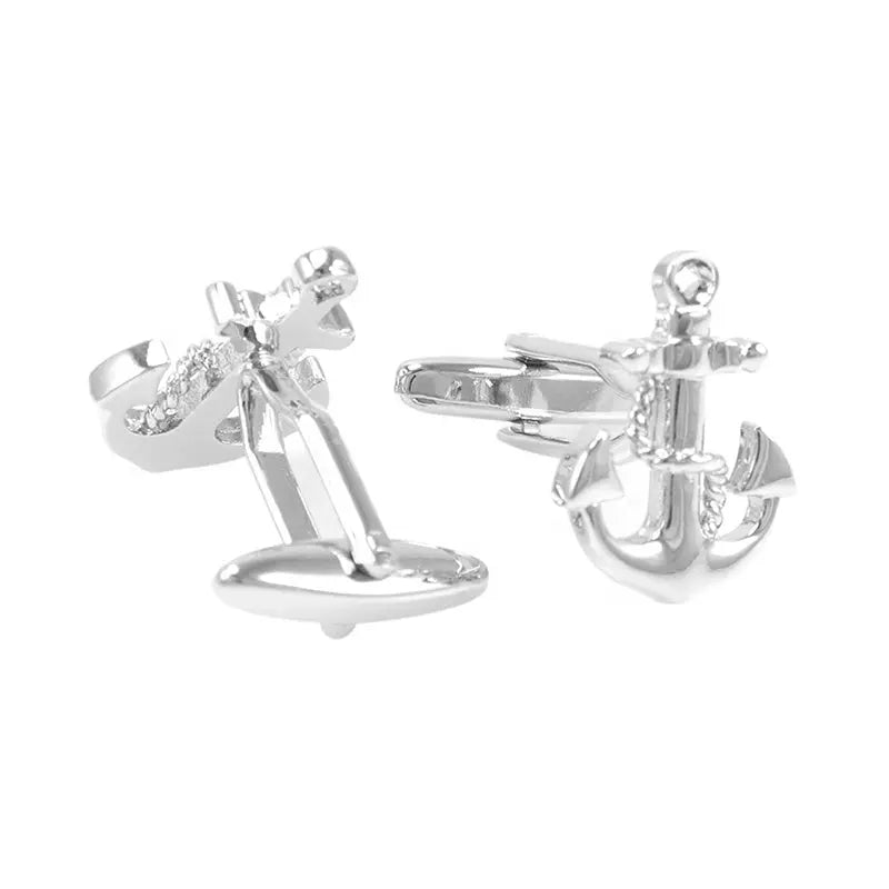 Silver Anchor Cufflinks Glen Ogal