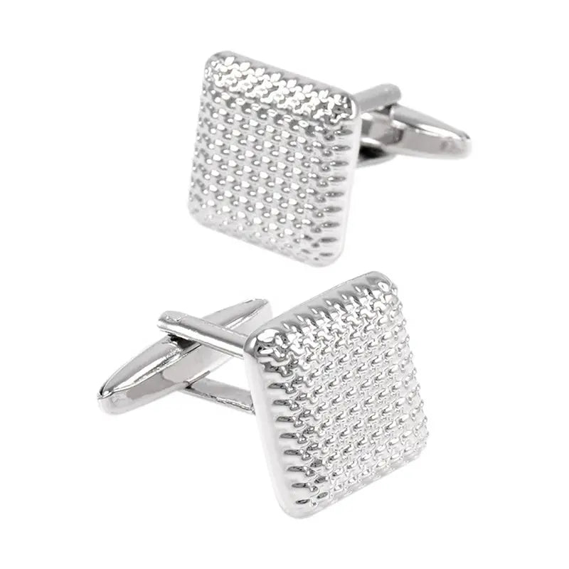 Silver Square Weave Cufflinks - Glen Ogal