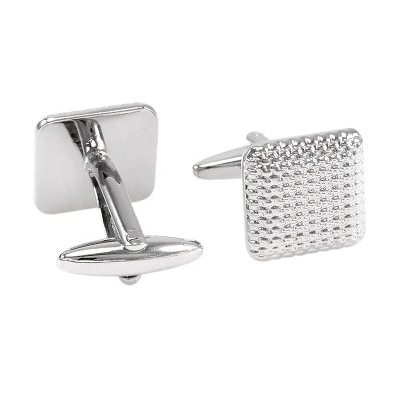 Silver Square Weave Cufflinks - Glen Ogal