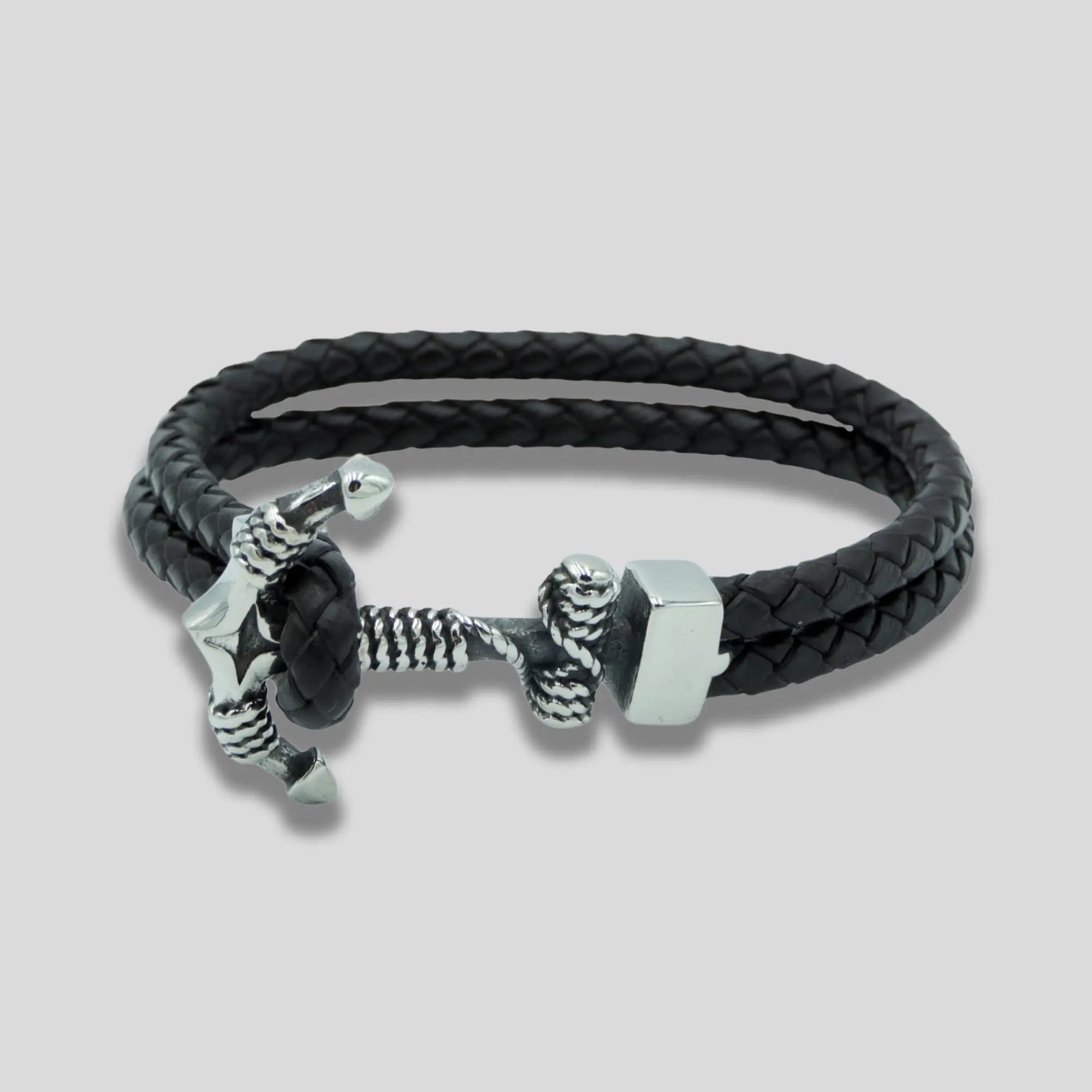 Viking Anchor Braided Bracelet - Brown Glen Ogal