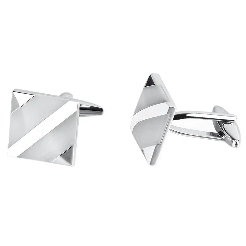 White Opal Cufflinks Glen Ogal