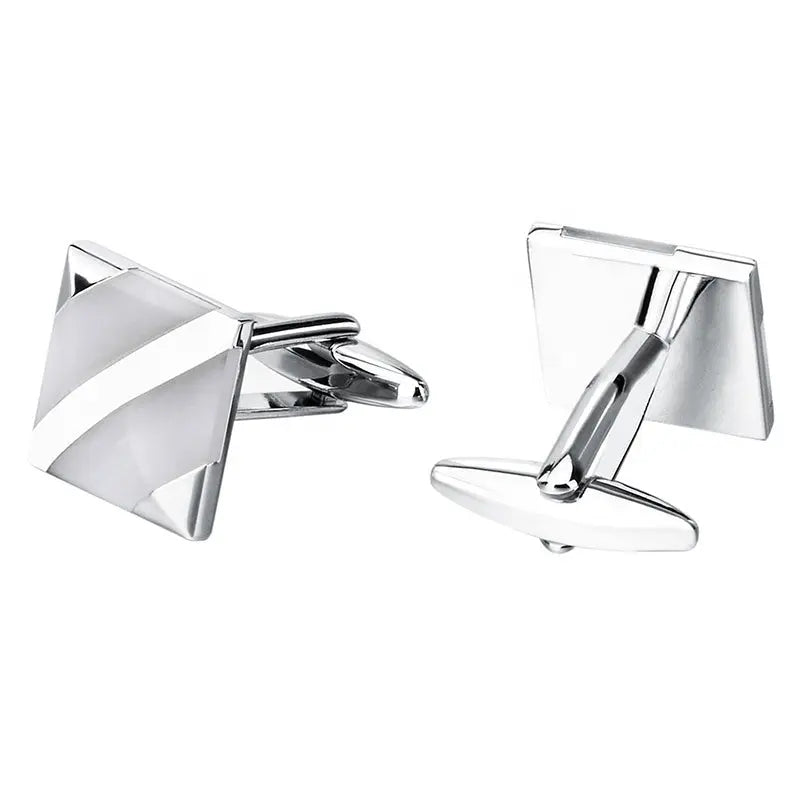 White Opal Cufflinks Glen Ogal