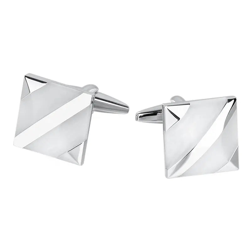White Opal Cufflinks Glen Ogal