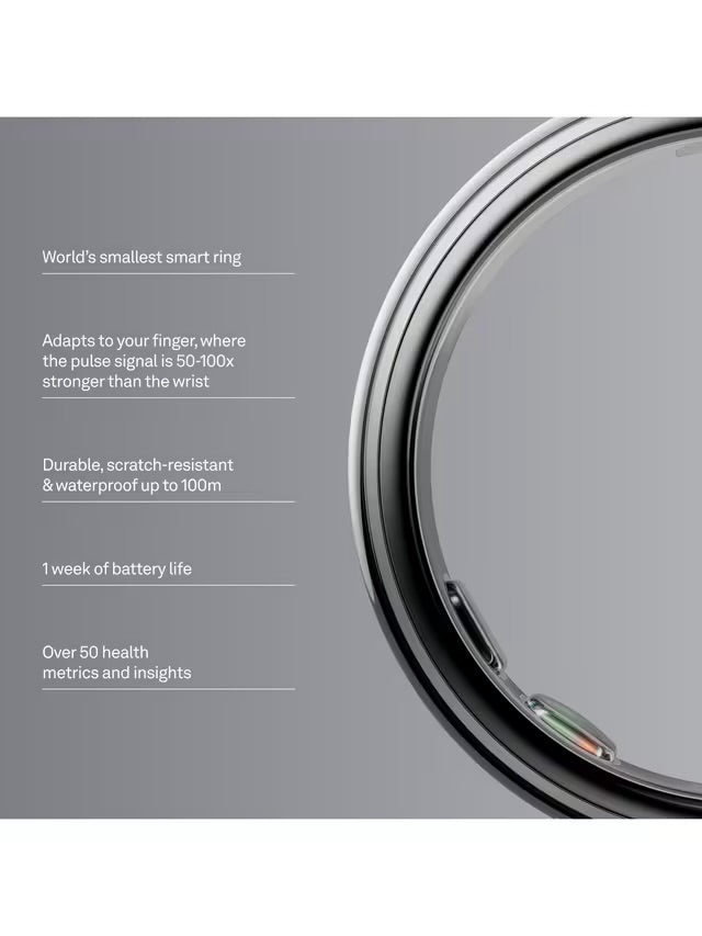 Oura Ring 5 Health & Fitness Tracker Smart Ring, Silver
