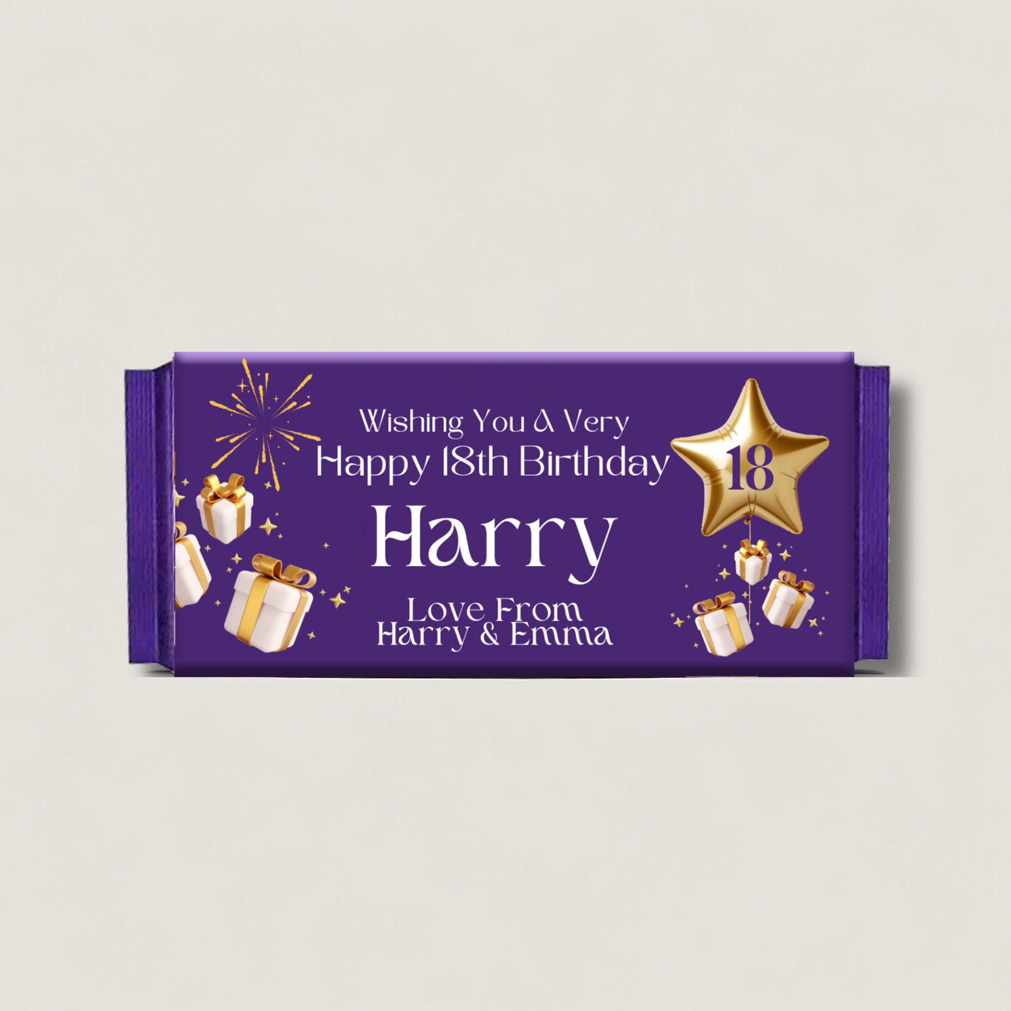Personalised 18th Birthday Cadbury Dairy Milk