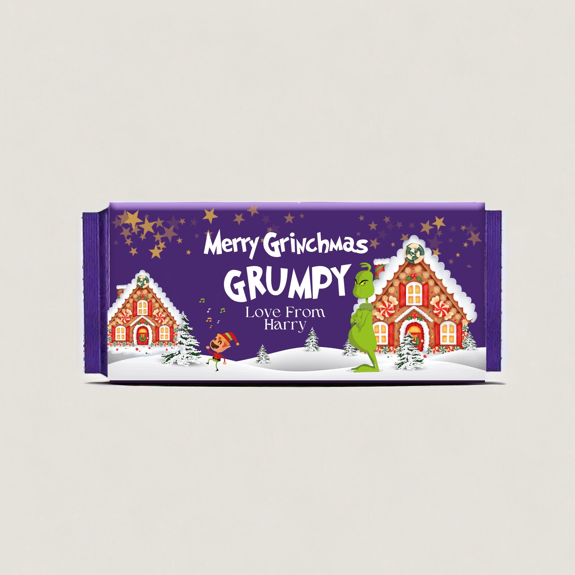 Personalised Grinch Christmas Cadbury Dairy Milk