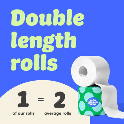 100% Recycled Double Length Toilet Roll (48 Rolls)