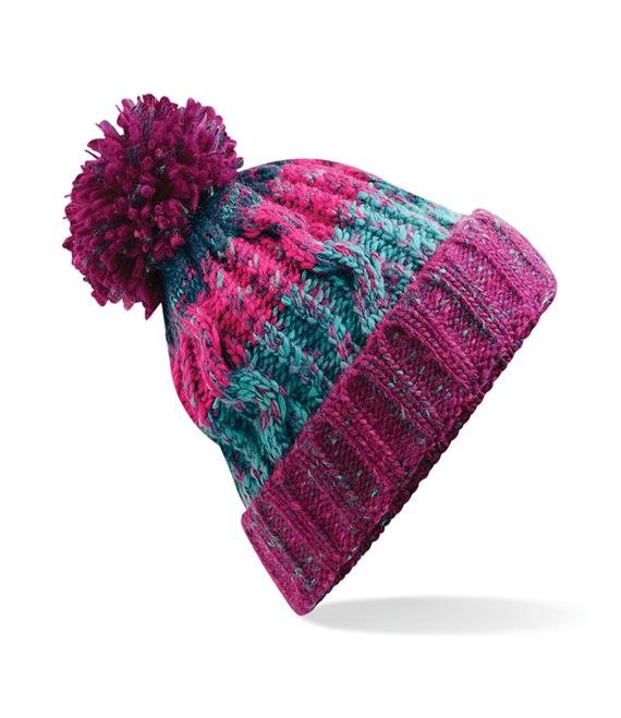 Purple Slush Knitted Beanie Hat