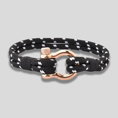 Black Nylon Rope with Rose Gold Shackle Glen Ogal