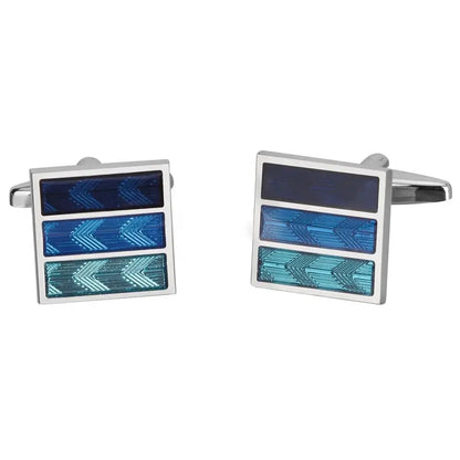 Blue 3 Stripe Cufflinks - Glen Ogal