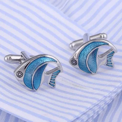 Blue Fish Cufflinks Glen Ogal