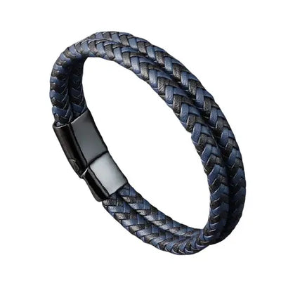 Blue & Black Multi Layer Braided Bracelet Glen Ogal