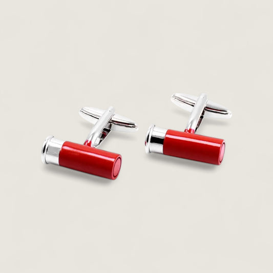 Red Shotgun Shell Cufflinks