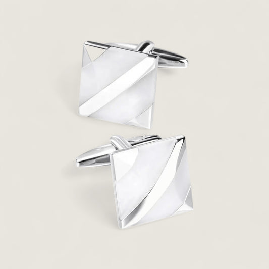Glen Ogal White Opal Cufflinks