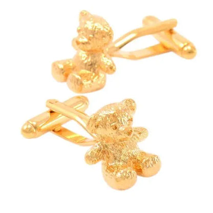 Cute Teddy Bear Cufflinks Gold - Glen Ogal