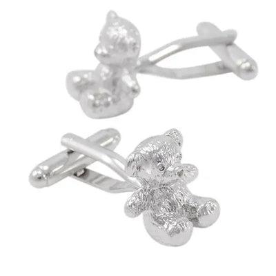 Cute Teddy Bear Cufflinks Silver Glen Ogal