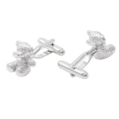 Cute Teddy Bear Cufflinks Silver Glen Ogal