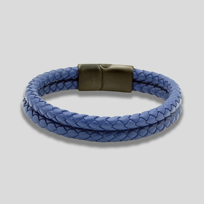 Double Blue Leather Bracelet Glen Ogal