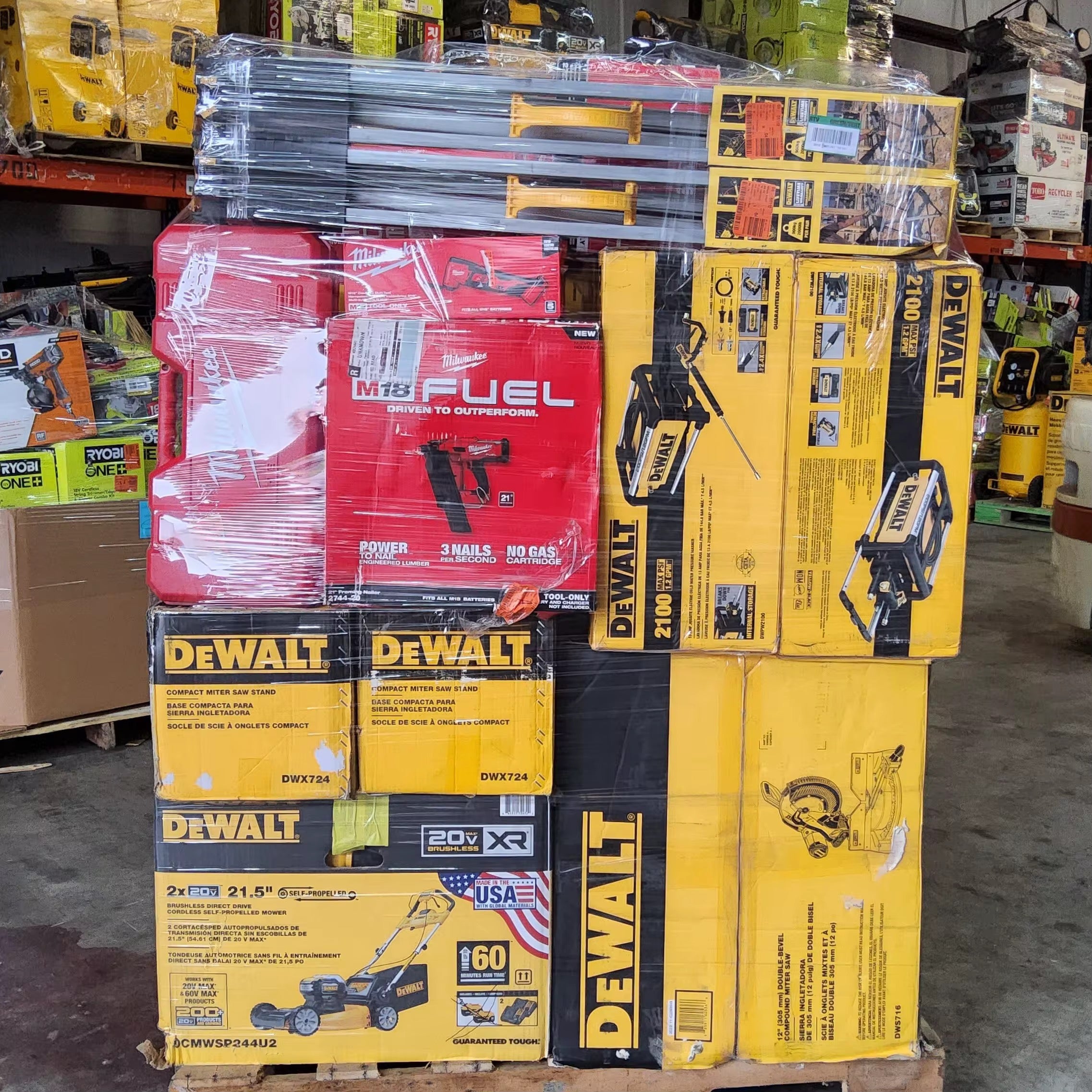 Pallet Load of Mixed Dewalt Tools