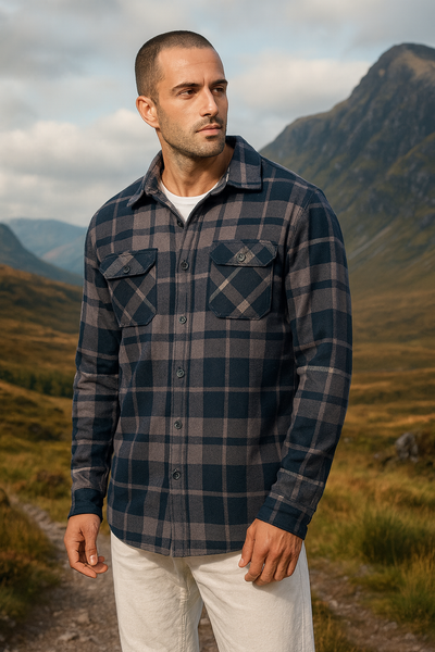 Sherpa Lined Checked Shirt – Comfort Meets Rugged Style by Glen Ogal
