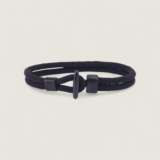 Black Nylon Rope Bracelet