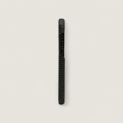 Étui de téléphone en cuir italien - iPhone noir