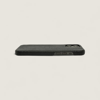 Étui de téléphone en cuir italien - iPhone noir